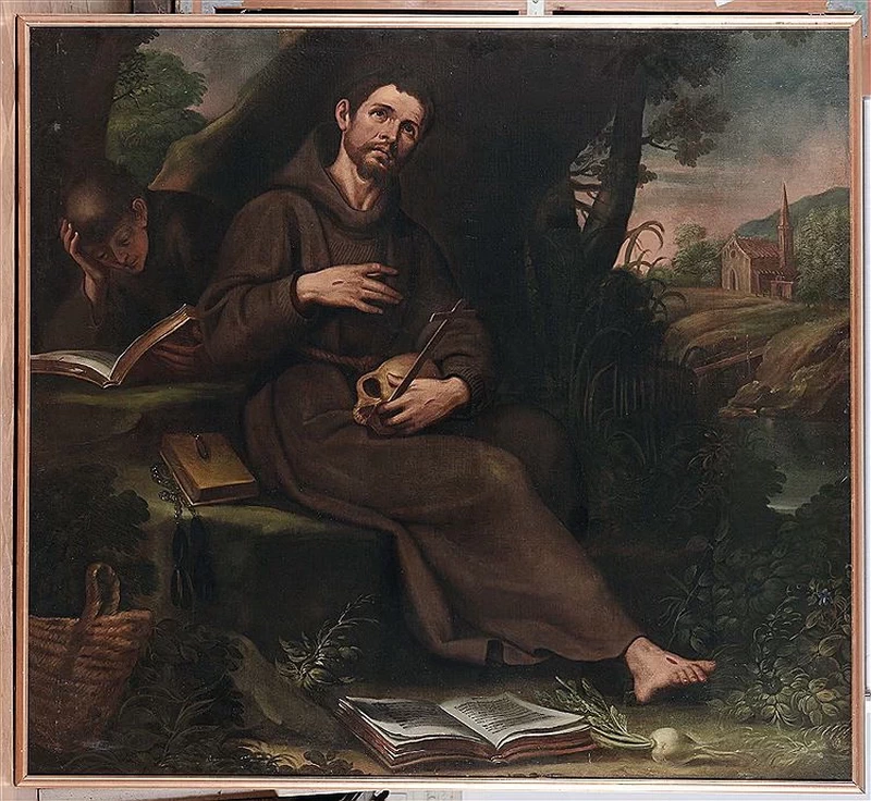 San Francesco - Dipinto di Bernardo Castello con aggiunte di Carlo Giuseppe Ratti